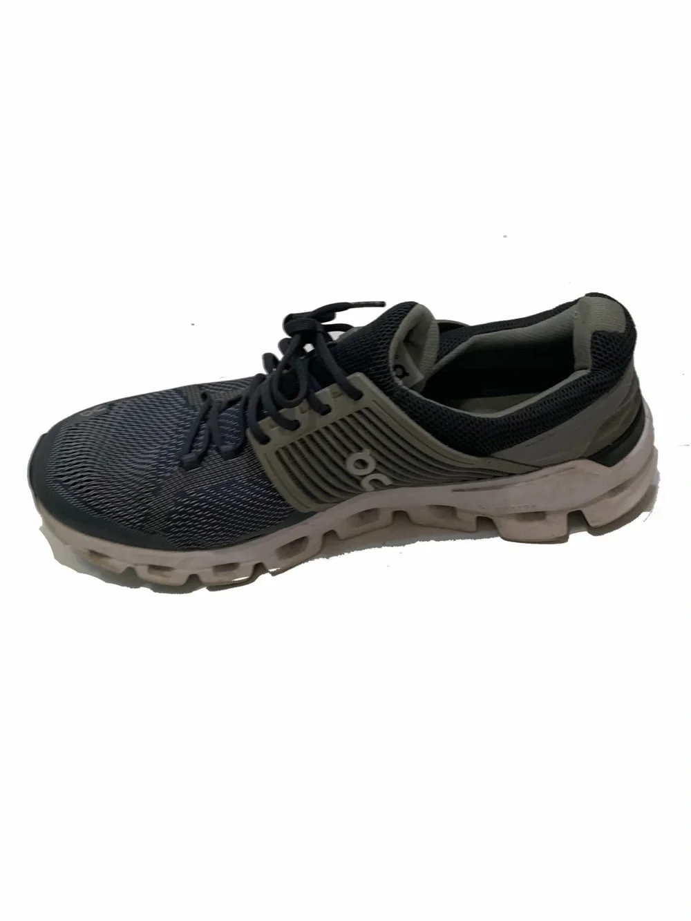 On Running Men's Black and Gray Athletic Running Shoes